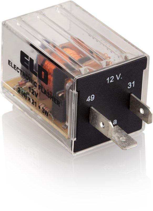 ELO ELEKTRONİK FLAŞÖR 12V İKAZLI, 3 TERMİNAL (49,49a,31)