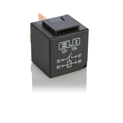MİNİ GÜÇ RÖLESİ 12 V DC - 70A DC - 4 Fişli - Standart - Su Geçirmez