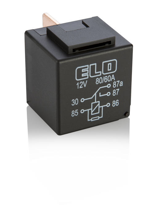 MİNİ GÜÇ RÖLESİ 12 V DC - 80/60A DC - Çift Platinli - Dirençli - Toz Korumalı