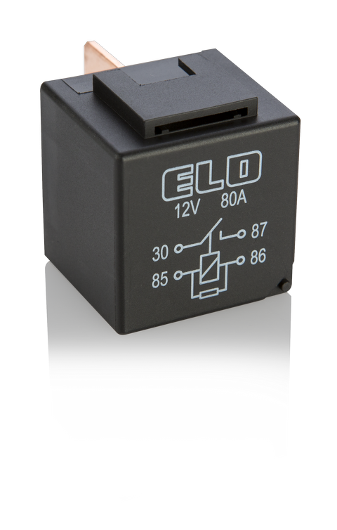 MİNİ GÜÇ RÖLESİ 12 V DC - 80A DC - 4 Fişli - Dirençli - Su Geçirmez