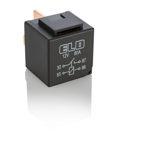 MİNİ GÜÇ RÖLESİ 12 V DC - 80A DC - 4 Fişli - Standart - Su Geçirmez