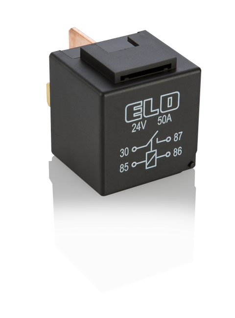 MİNİ GÜÇ RÖLESİ 24 V DC - 50A DC - 4 Fişli - Standart - Su Geçirmez