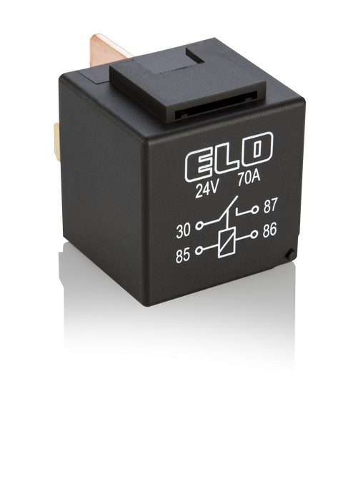 MİNİ GÜÇ RÖLESİ 24 V DC - 70A DC - 4 Fişli - Standart - Su Geçirmez