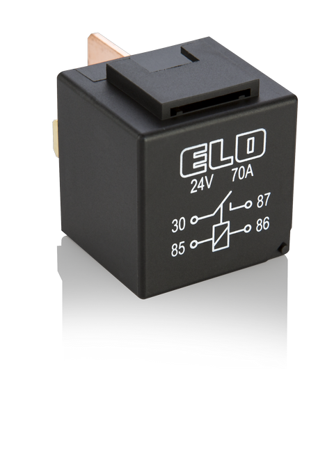 MİNİ GÜÇ RÖLESİ 24 V DC - 70A DC - 4 Fişli - Standart - Su Geçirmez