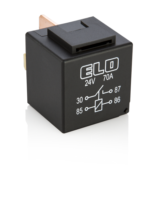 MİNİ GÜÇ RÖLESİ 24 V DC - 70A DC - 4 Fişli - Standart - Toz Korumalı