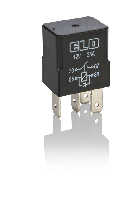MİKRO RÖLE 12 V DC - 35A DC - 4 Fişli - Diyotlu
