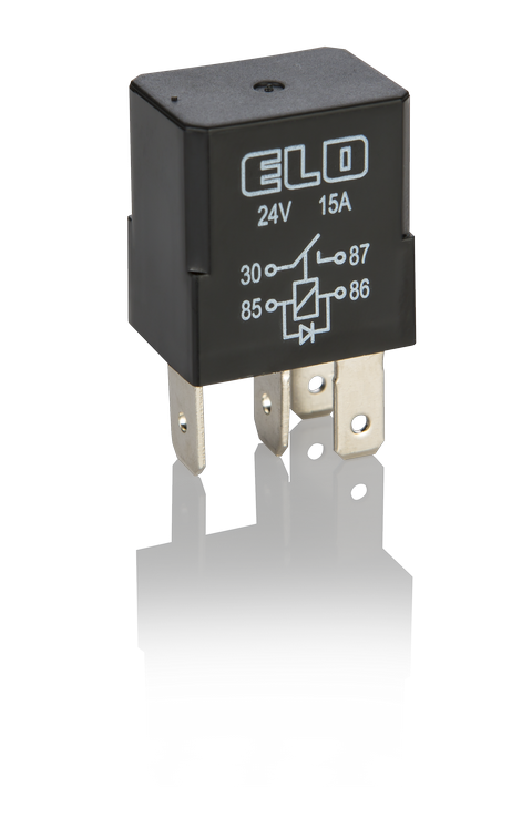 MİKRO RÖLE 24 V DC - 15A DC - 4 Fişli - Diyotlu