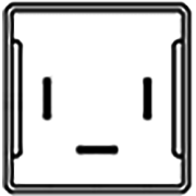 SOKETLER - GEÇMELİ (PLUG-IN) 3 Kablolu - 3 Kablolu - Seçenek 1 - 6,3 mm - Siyah