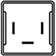 SOKETLER - GEÇMELİ (PLUG-IN) 3 Kablolu - 3 Kablolu - Seçenek 1 - 6,3 mm - Siyah