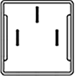 SOKETLER - GEÇMELİ (PLUG-IN) 3 Kablolu - 3 Kablolu - Seçenek 2 - 6,3 mm - Siyah
