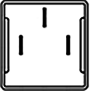 SOKETLER - GEÇMELİ (PLUG-IN) 3 Kablolu - 3 Kablolu - Seçenek 2 - 6,3 mm - Siyah