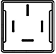 SOKETLER - GEÇMELİ (PLUG-IN) 4 Kablolu - 4 Kablolu - Seçenek 1 - 6,3 mm - Siyah