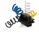 SOKETLER - GEÇMELİ (PLUG-IN) 4 Kablolu - 4 Kablolu - Seçenek 1 - 9,5 mm + 6,3 mm - Siyah