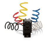 SOKETLER - GEÇMELİ (PLUG-IN) 5 Kablolu - 5 Kablolu - Seçenek 1 - 6,3 mm + 4,8 mm - Siyah