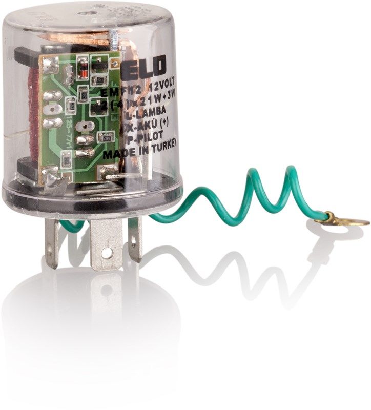 ELO ELEKTRONİK FLAŞÖR KABLOLU ÜNİVERSAL, 3 TERMİNAL+KABLO (X,L,P,-) 12 V