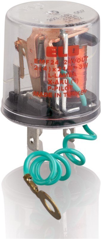 ELO ELEKTRONİK FLAŞÖR KABLOLU ÜNİVERSAL, 3 TERMİNAL+KABLO (X,L,P,-) 24 V