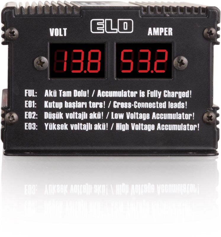 ELO AKÜ ŞARJ CİHAZI GÖSTERGELİ TAM OTOMATİK SMPS MODEL FUL KORUMALI 12 V DC - 5 A
