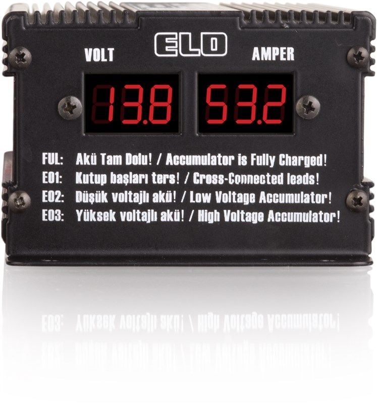 ELO AKÜ ŞARJ CİHAZI GÖSTERGELİ TAM OTOMATİK SMPS MODEL FUL KORUMALI 24 V DC - 3 A