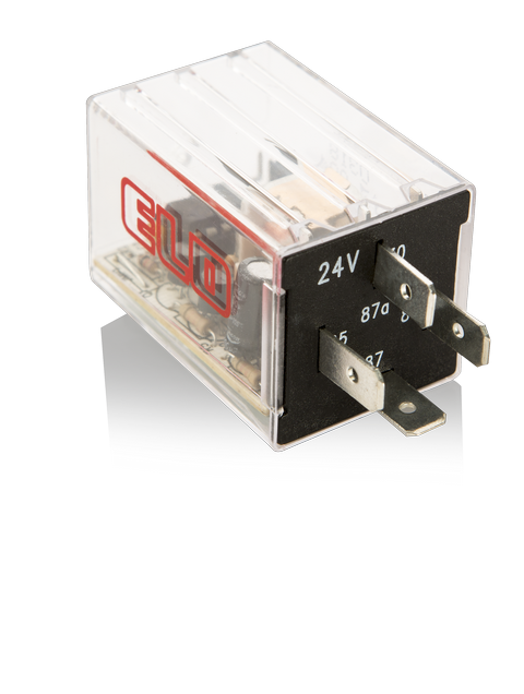 ELO STOP ZAMAN RÖLESİ - AYARLI 24 V DC - Zaman ayarını ELO yapar - 4 Fişli