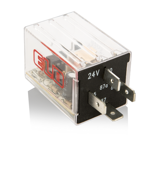 ELO STOP ZAMAN RÖLESİ - AYARLI 24 V DC - Zaman ayarını ELO yapar - 4 Fişli