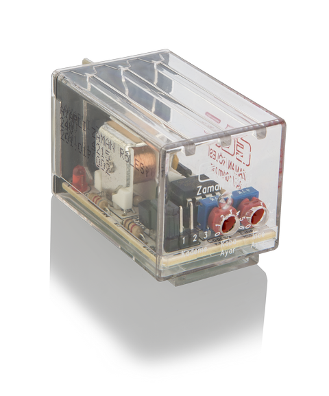 ELO ZAMAN RÖLESİ - AYARLI 24 V DC - Zaman ayarını kullanıcı yapar - Çift Platinli