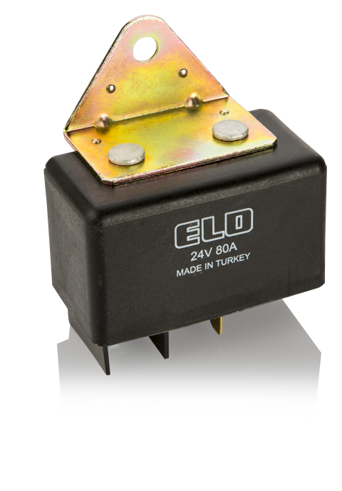 ELO GÜÇ RÖLESİ BÜYÜK KASA 80A DC - 24 V DİRENÇLİ - Toz Korumalı
