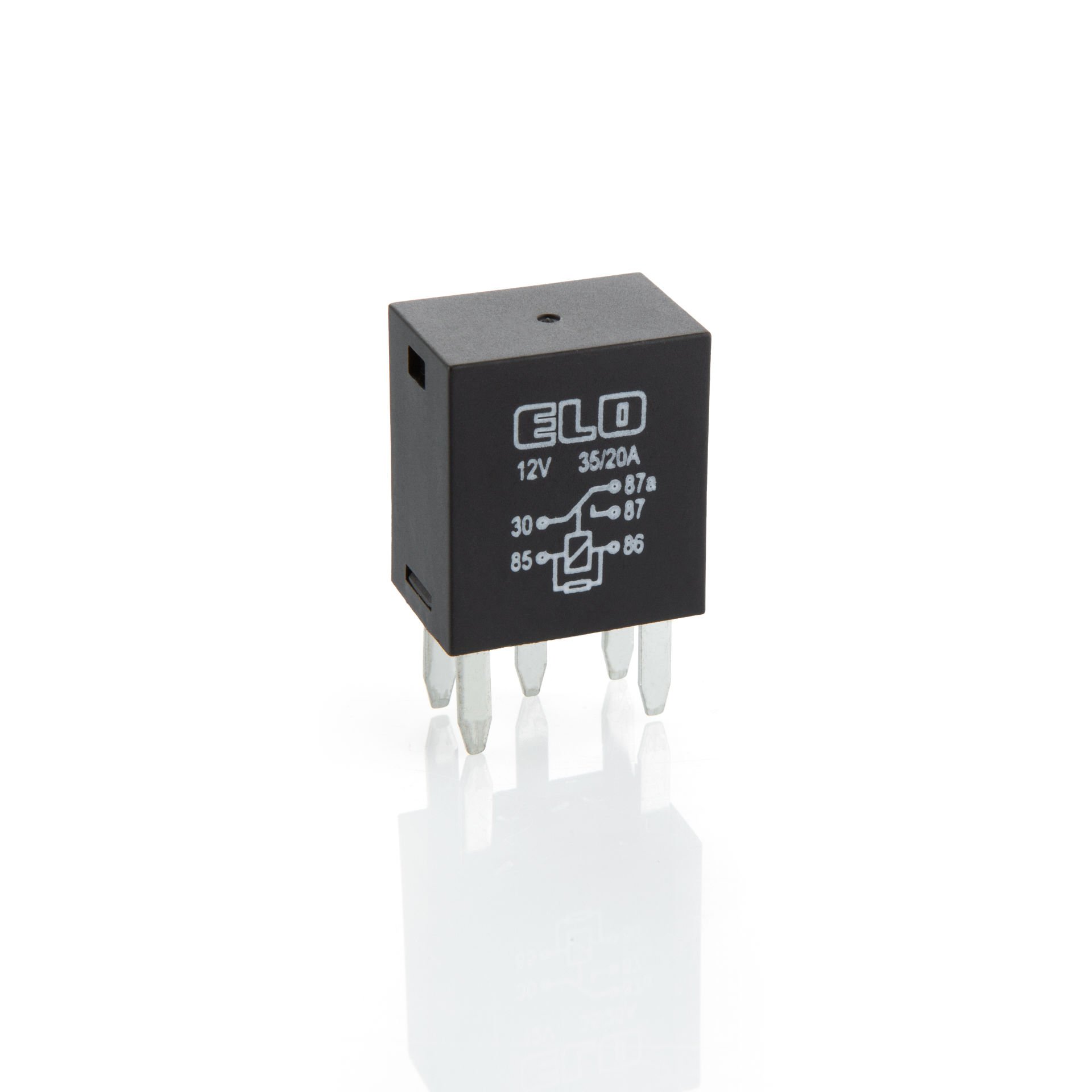 MİKRO280 TİPİ KILIÇ BACAKLI RÖLE 12 V DC - Çift Platinli - 35/20A DC - Dirençli