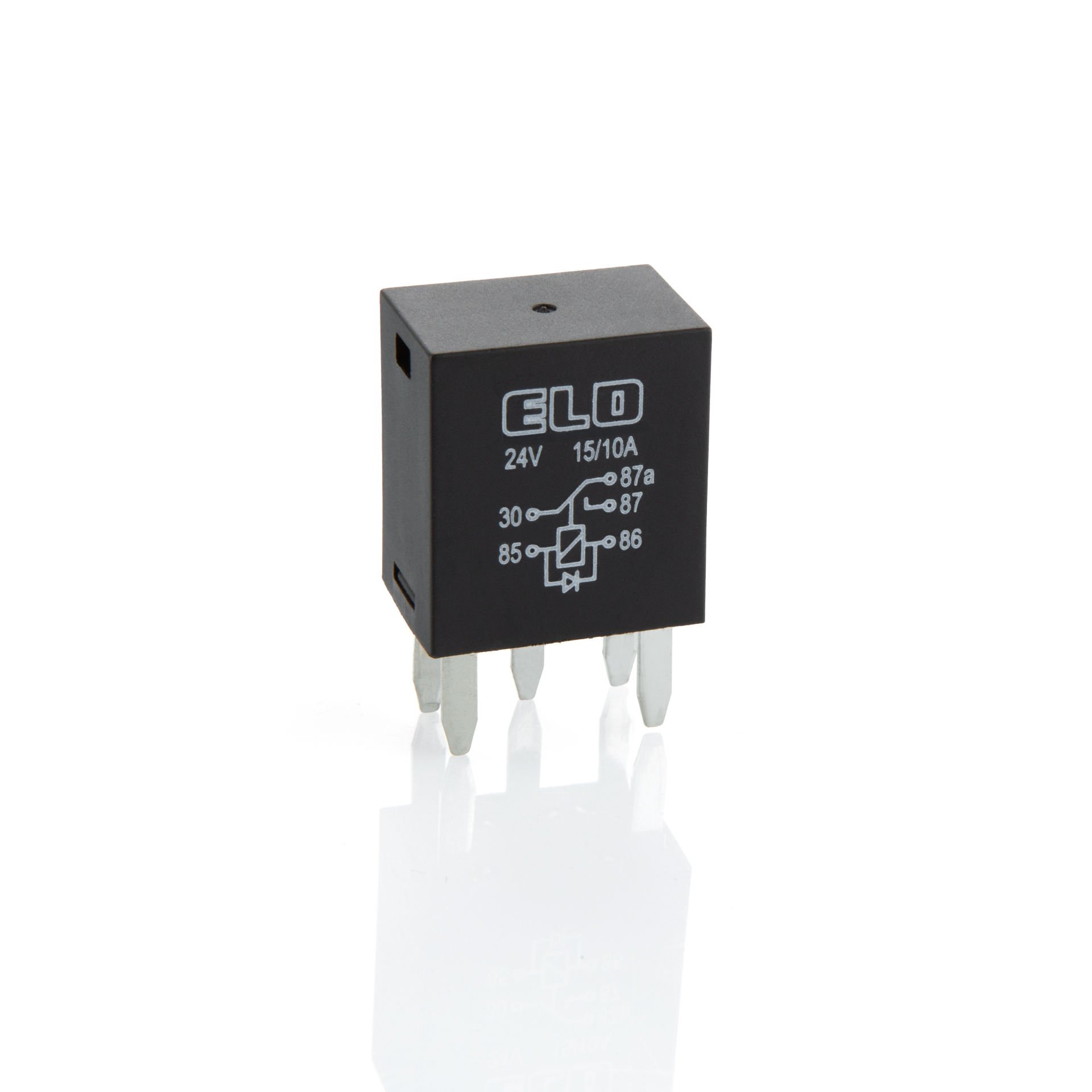 MİKRO280 TİPİ KILIÇ BACAKLI RÖLE 24 V DC - Çift Platinli - 15/10A DC - Diyotlu