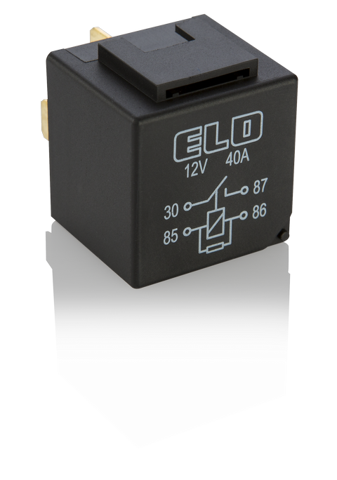 MİNİ RÖLE 12 V DC - 40A DC - 4 Fişli - Dirençli - Su Geçirmez
