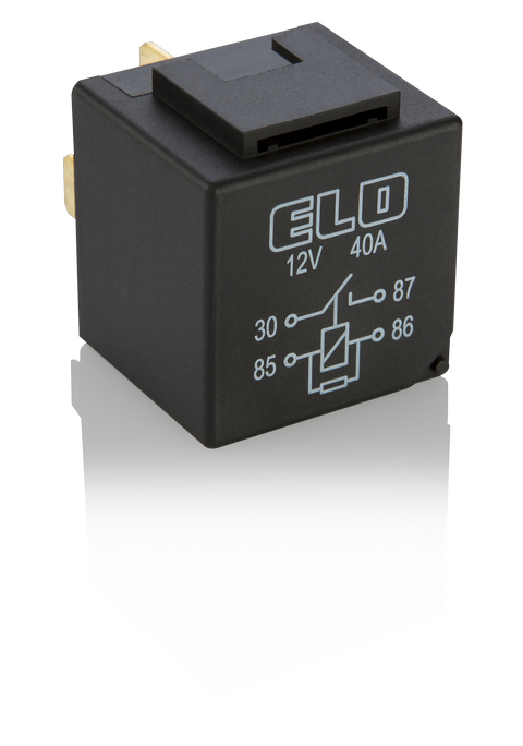 MİNİ RÖLE 12 V DC - 40A DC - 4 Fişli - Dirençli - Su Geçirmez