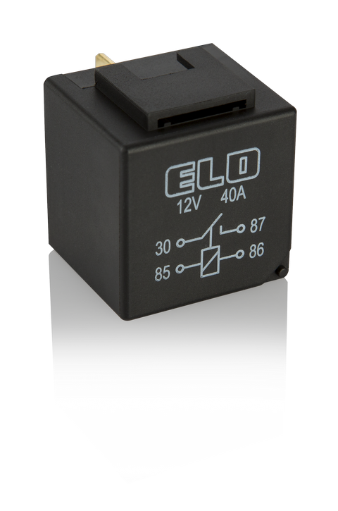 MİNİ RÖLE 12 V DC - 40A DC - 4 Fişli - Diyotlu - Toz Korumalı