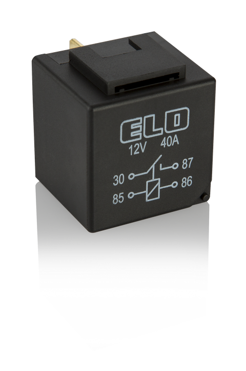 MİNİ RÖLE 12 V DC - 40A DC - 4 Fişli - Diyotlu - Toz Korumalı