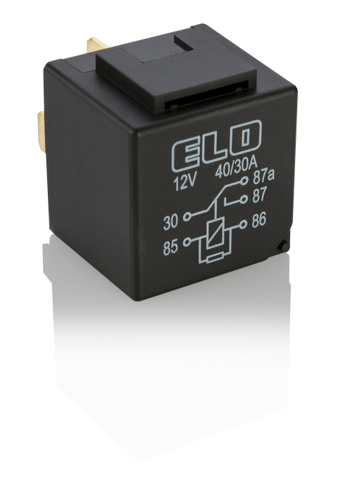MİNİ RÖLE 12 V DC - 40/30A DC - Çift Platinli - Dirençli - Su Geçirmez