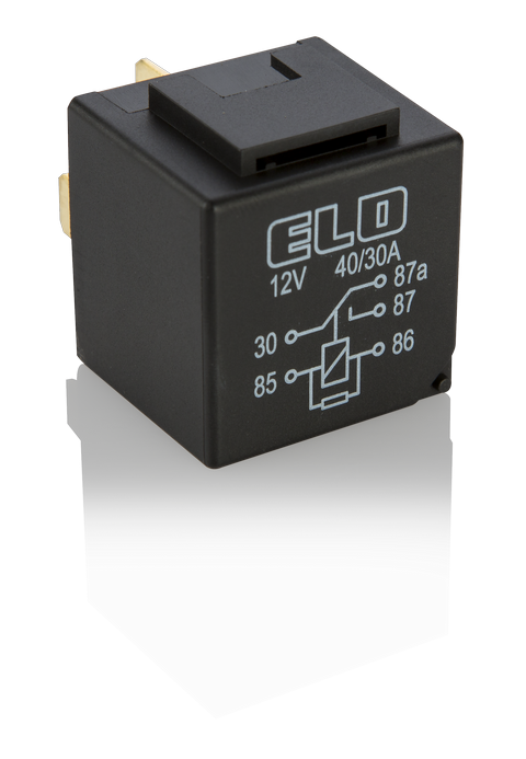 MİNİ RÖLE 12 V DC - 40/30A DC - Çift Platinli - Dirençli - Su Geçirmez