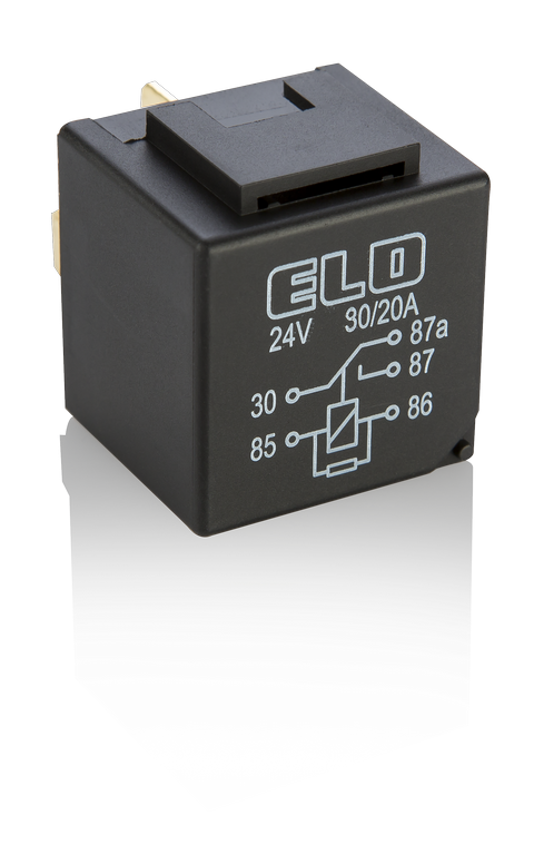MİNİ RÖLE 24 V DC - 30/20A DC - Çift Platinli - Dirençli - Su Geçirmez