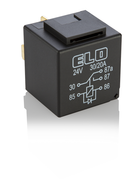 MİNİ RÖLE 24 V DC - 30/20A DC - Çift Platinli - Diyotlu - Su Geçirmez