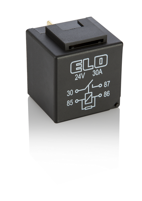 MİNİ RÖLE 24 V DC - 30A DC - 4 Fişli - Dirençli - Su Geçirmez